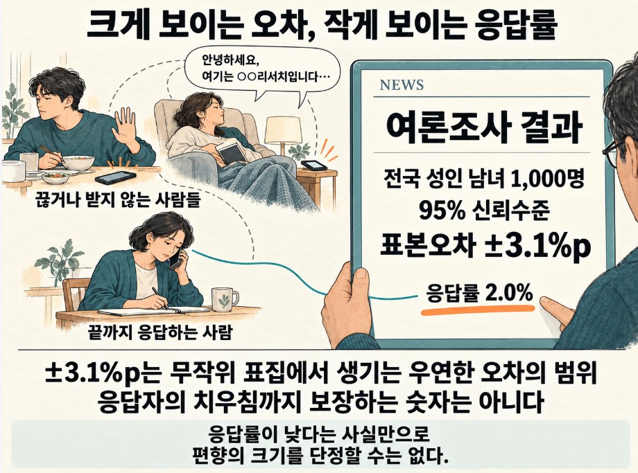 여론조사 응답률과 표본오차